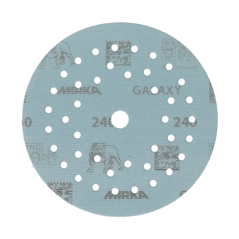 50x MIRKA adhesive sanding disc GALAXY Grip Multifit 125mm K.240 f.HO/metal/lacquer/co. Grain 240