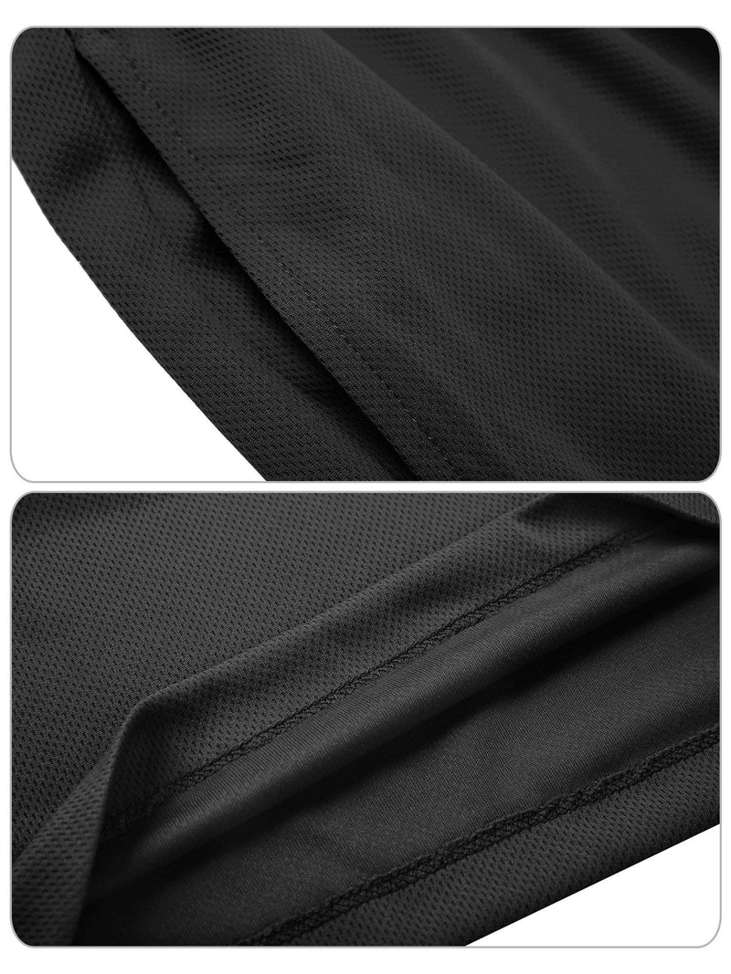 NELEUS Men's 7" Mesh Running Workout Shorts with Pockets Small 6058# 2 Pack: Black,grey