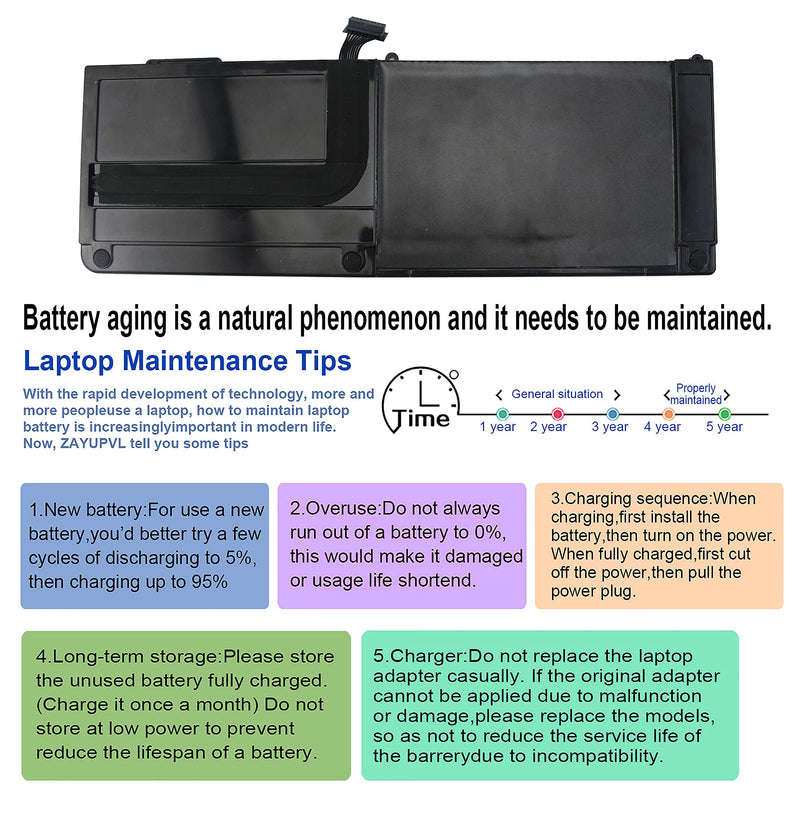 A1382 A1286 Battery for MacBook Pro 15 inch (only for Early 2011 Late 2011 Mid 2012) MC721LL/A MC723LL/A MD035LL/A MD318LL/A MD322LL/A MD103LL/A MD104LL/A - 12 Months Warranty