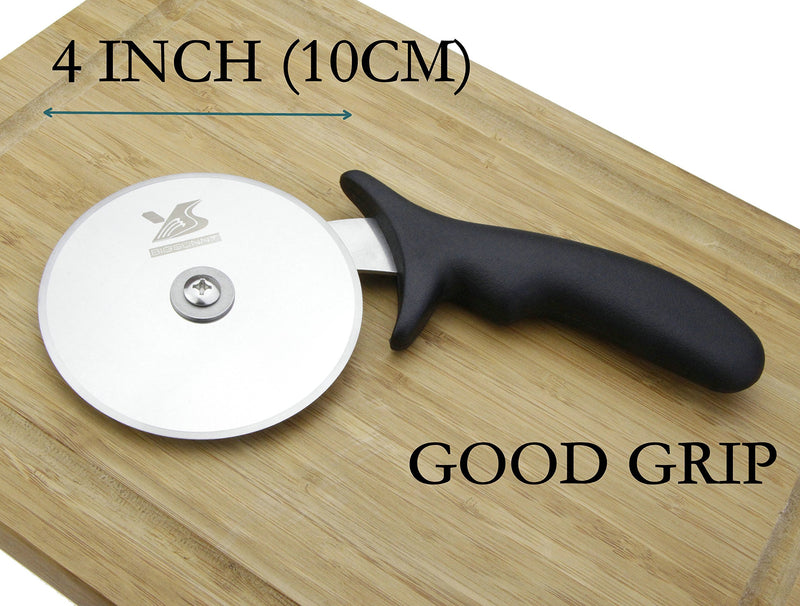 BIGSUNNY Pro Pizza Cutter Razor Sharp Wheel Blade Dia 4-inch(10cm)