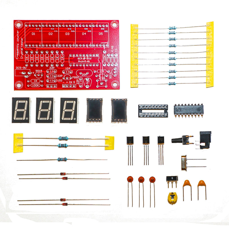HUABAN 2 Pack Crystal Oscillator Tester 1Hz-50MHz Frequency Counter Tester Meter Cymometer Measurement Tester Module LED DIY Kit