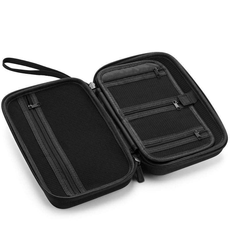 Caseling Universal Electronics/Accessories Hard Travel Organizer Carrying Case Bag, 9.8” x 5.6”x 2.8” - Black