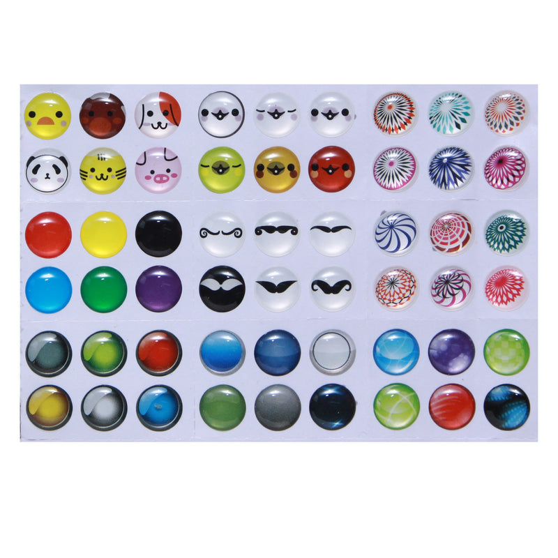 Wisdompro Home Button Sticker for Apple iPhone, iPod, iPad, Pattern 2 (216 Pieces)