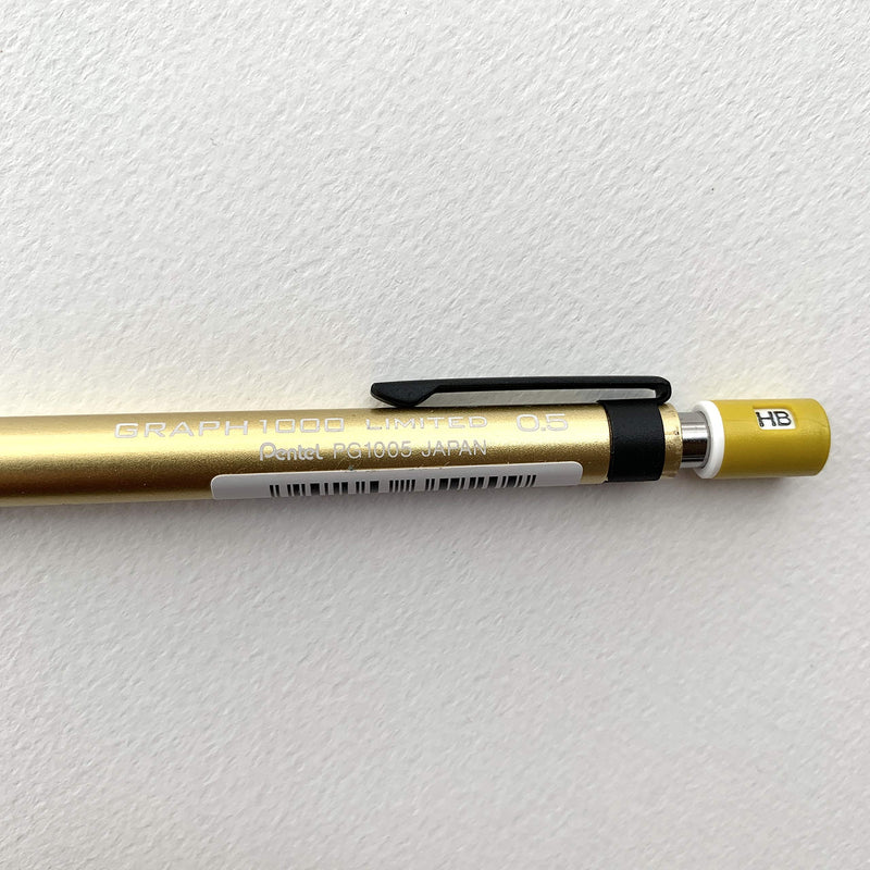 Pentel Graphgear 1000 Mechanical Pencil 0.5mm Limited Edition PG1005 (Gold & Black)