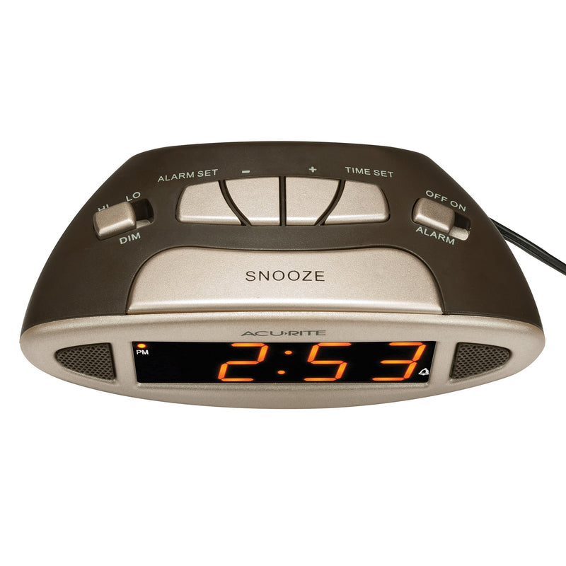 AcuRite 13027A Intelli-Time Digital Alarm Clock,Black