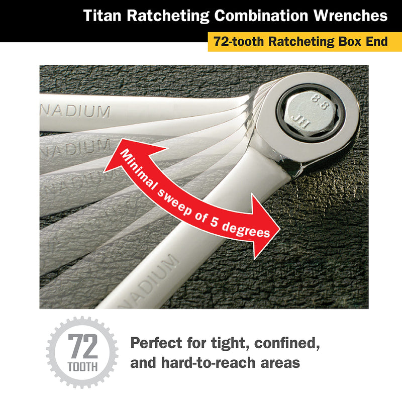 Titan 12604 7/16" Ratcheting Wrench 7/16"