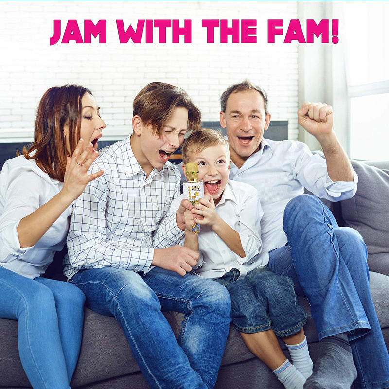 Move2Play Bluetooth Karaoke Microphone Perfect Birthday Gifts for Kids, Toy for 4 5 6 7 8 year old Girls and Boys Graffiti