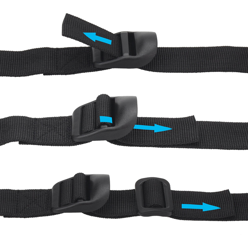 Sleeping Bag Strap, Luggage Strap, Wisdompro 2-Pack of Heavy Duty Straps - Utility Strap for Outdoor Sports, Backpacking, Sleeping Bag Compression, Luggage, Bundling, with Plastic Buckle - 68 inch 68 inches