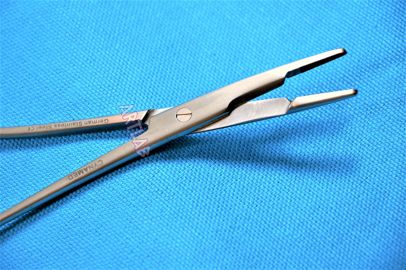 1 TC Olsen Hegar Needle Holder 6.5 Inch Needle Holder Hemostat Scissors Gold Handle Rings Cynamed German Stainless