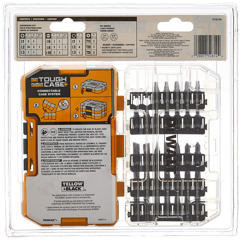 DEWALT Screwdriver Bit Set with Tough Case, 45-Piece (DW2166) 45-Piece Screwdriving Set