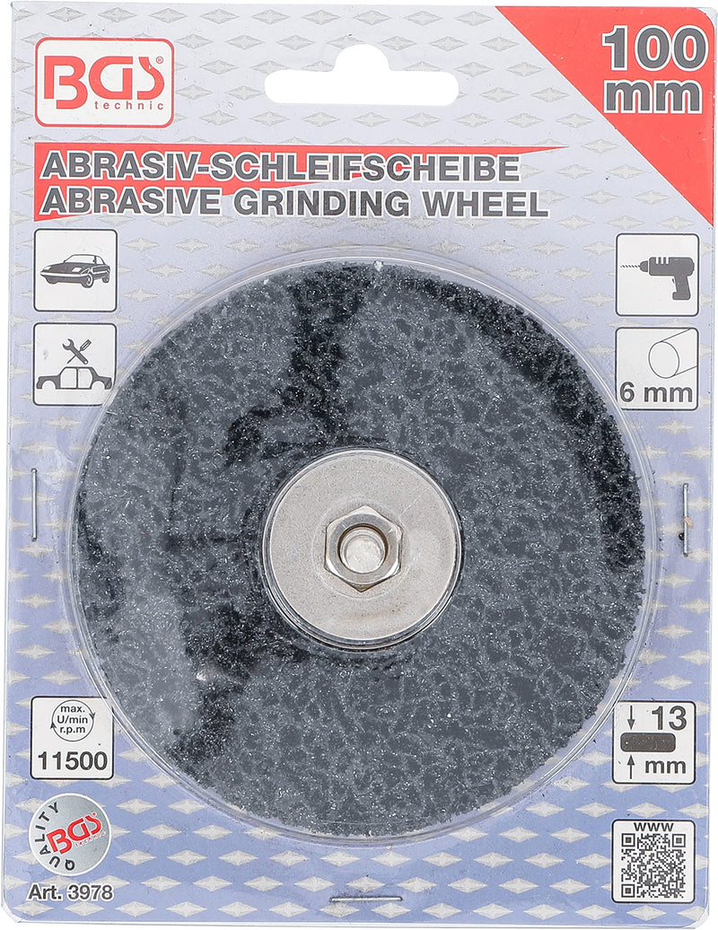 BGS 3978 | Abrasive grinding disc | black | Ø 100 mm | Mounting hole 8 mm