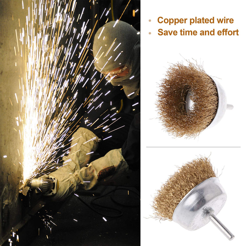 6 Pack Wire Wheels Brush, Rocaris 3 Inch Knotted and Plated Crimped and 1-Inch Carbon Knot Wire End Brush, Cup Wire Wheels Brush Set Perfect For Removal of Rust/Corrosion/Paint