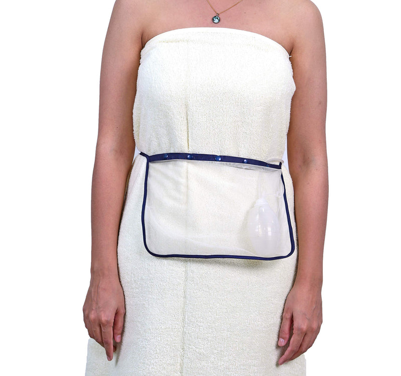 Mastectomy & Post Surgery Drain Carrier Belt & Shower Holder (Two Pack Black/Navy) Black / Navy