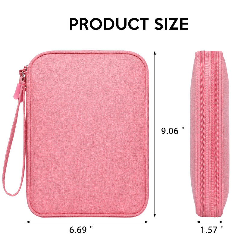 CILLA Electronics Organizer Travel, Travel Cord Organizer Case, Compact Electronics Accessories Bag for Cable, Cord, Charger, Phone Pink