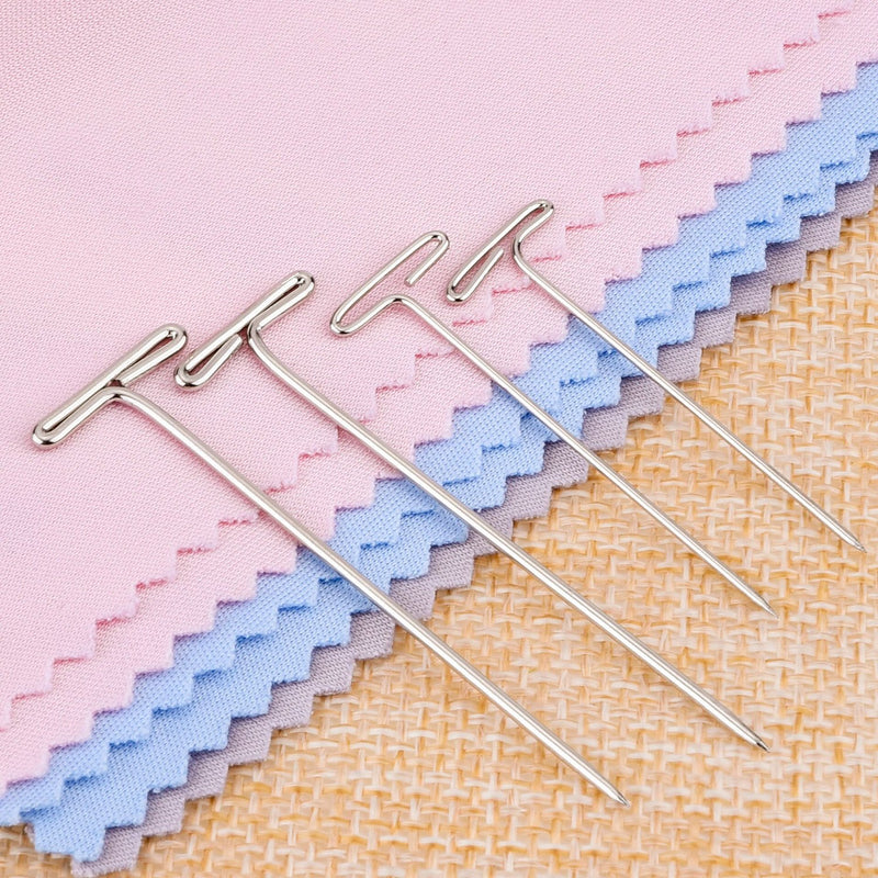 Blulu Steel T-pins for Blocking Knitting, Modelling and Crafts 150 Pieces (2 Inch, 1-1/2 Inch) 2 Inch, 1-1/2 Inch