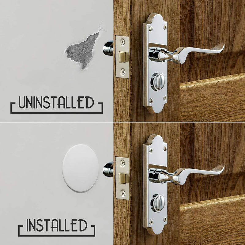 Door Stopper Wall Protector Large 3.15" with Strong 3M Adhesive - Quiet and Shock Absorbent Silicone Wall Protectors from Door Knobs (3 PCS) - Discreet Door Stop to Protect Every Wall Surface Large Size 3.15" (3 PCS)