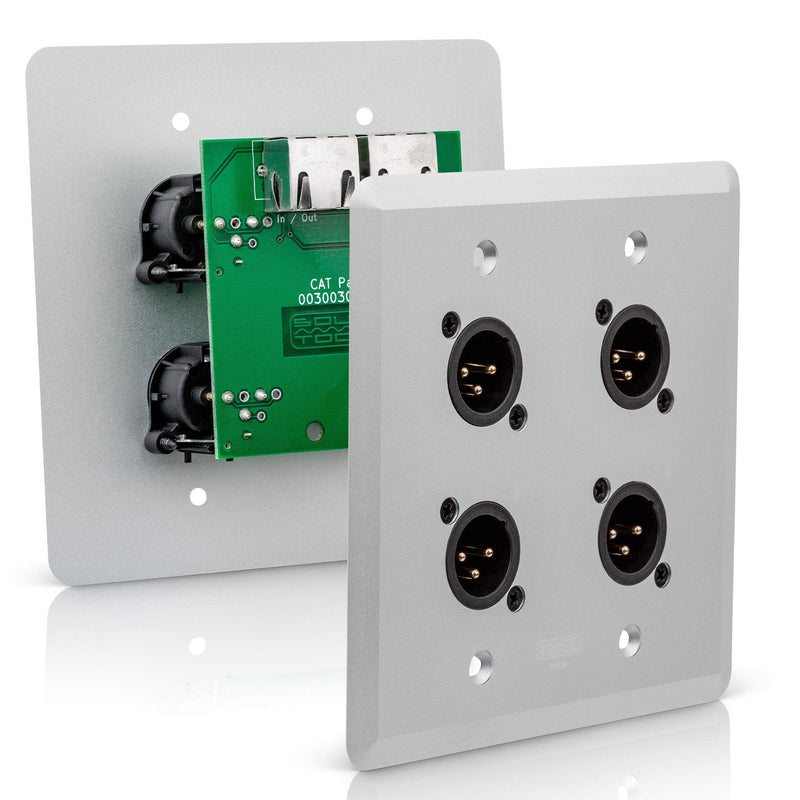Wall CAT MX-S (Male, Silver) - Audio Over Shielded CAT Cable. Capable of Sending Analog Audio, DMX, Clear-Com and AES. Male