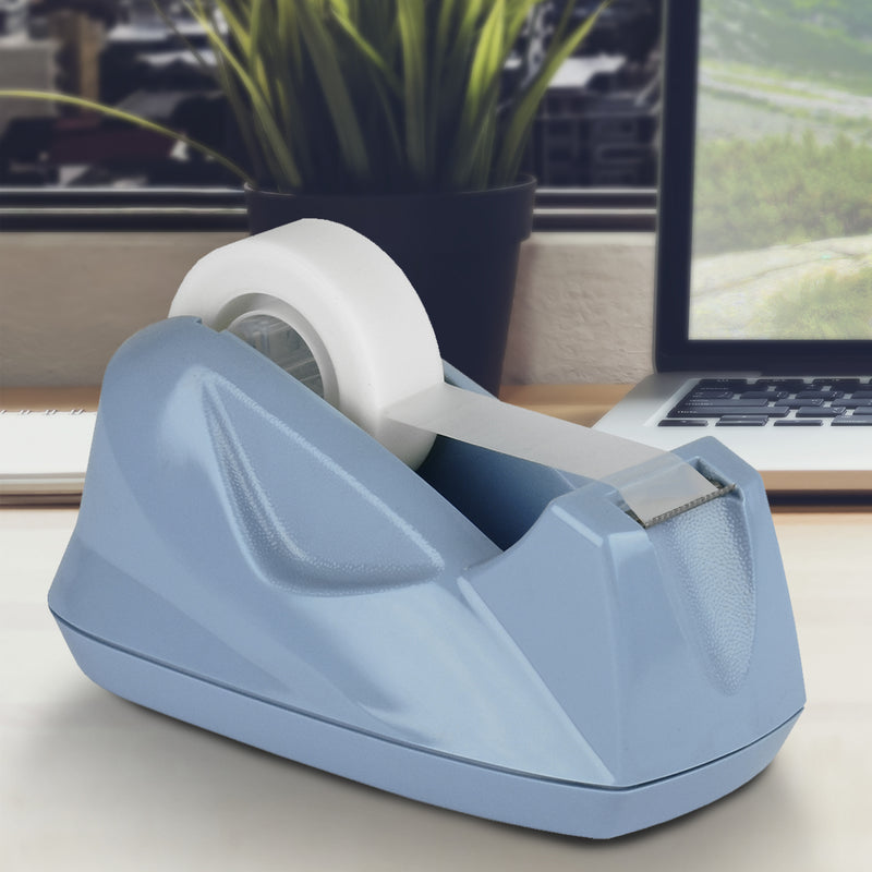 Acrimet Premium Desktop Tape Dispenser Non-Skid Base (Heavy Duty) (Light Blue Color)