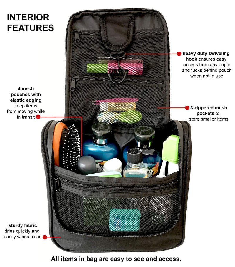 WAYFARER SUPPLY Toiletry Bag, Black