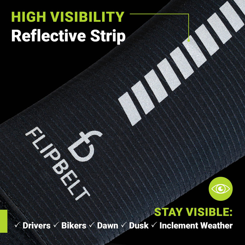 FlipBelt Arm Sleeves for Women and Men USA Company | UV Protection Elbow Brace for Women and Men | Cooling Arm Sleeves Black Medium/Large