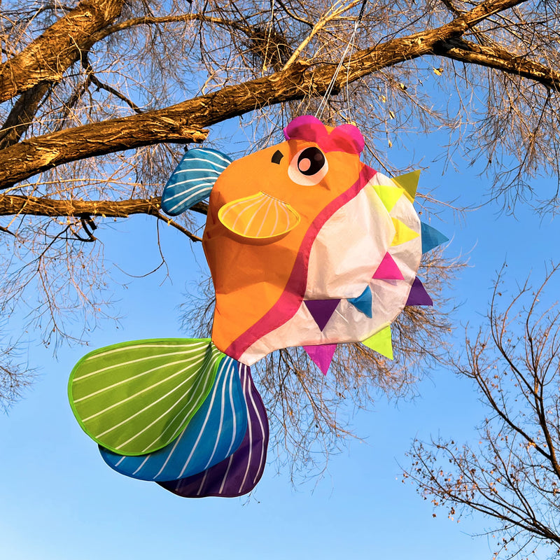emma kites 29-inches Balloon Fish Windsock Hanging Décor for Garden Backyard Balcony Porch Campsite Decoration