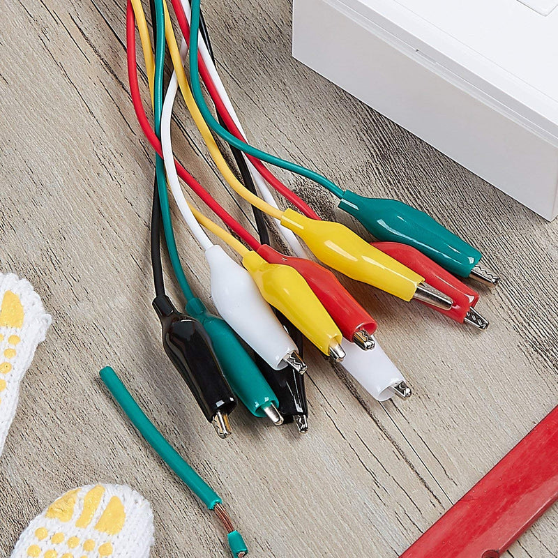 WGGE WG-026 10 Pieces and 5 Colors Test Lead Set & Alligator Clips,20.5 inches (2 Pack) 2 PACK