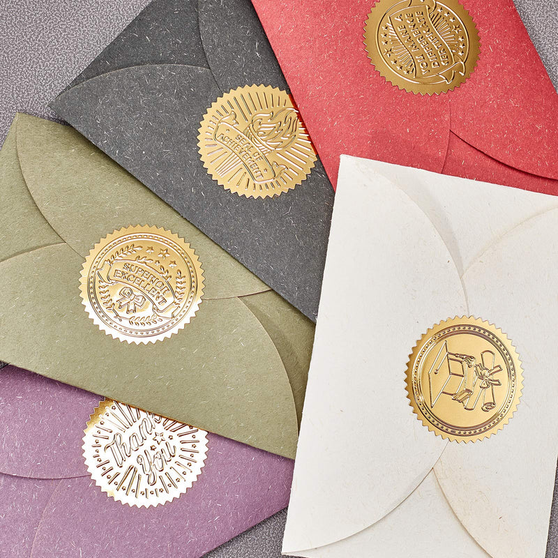 CRASPIRE Embossed Certificate Seals You Make a Difference Self Adhesive Embossed Seals Gold Stickers 100pcs Medal Decoration Labels for Envelopes Diplomas Certificates Awards Graduation