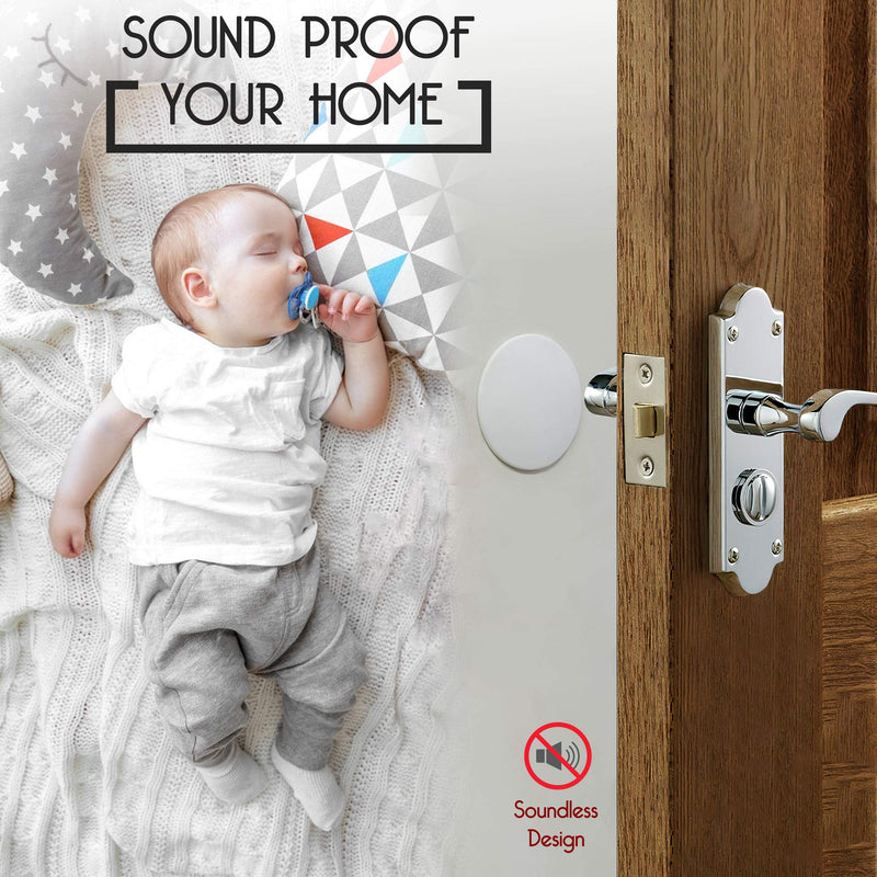 Door Stopper Wall Protector Large 3.15" with Strong 3M Adhesive - Quiet and Shock Absorbent Silicone Wall Protectors from Door Knobs (3 PCS) - Discreet Door Stop to Protect Every Wall Surface Large Size 3.15" (3 PCS)