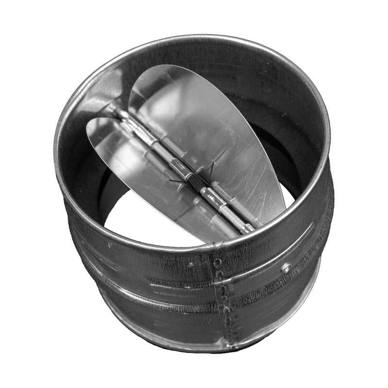 - 4" Inch Backdraft Damper for Straight or Flex Duct. Bathroom Exhaust Fan. Kitchen Hood Exhaust Fan and Different Dryer Fan Backflow Preventer. Steel Damper with Aluminum Valve Flaps (4")