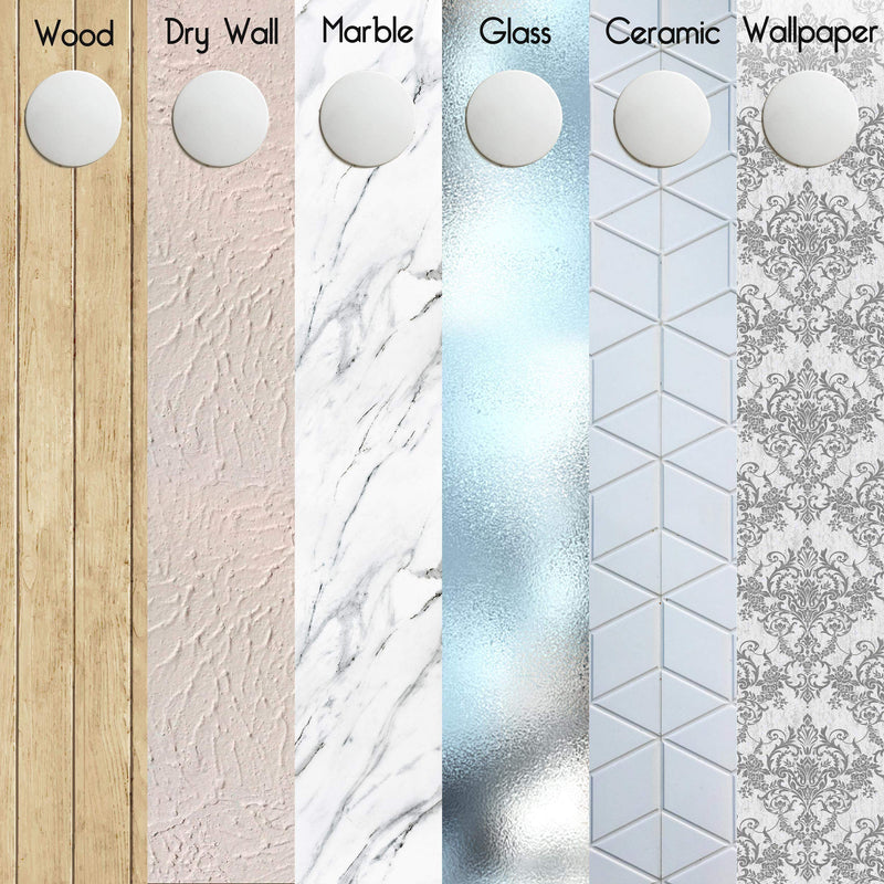 Door Stopper Wall Protector Large 3.15" with Strong 3M Adhesive - Quiet and Shock Absorbent Silicone Wall Protectors from Door Knobs (3 PCS) - Discreet Door Stop to Protect Every Wall Surface Large Size 3.15" (3 PCS)