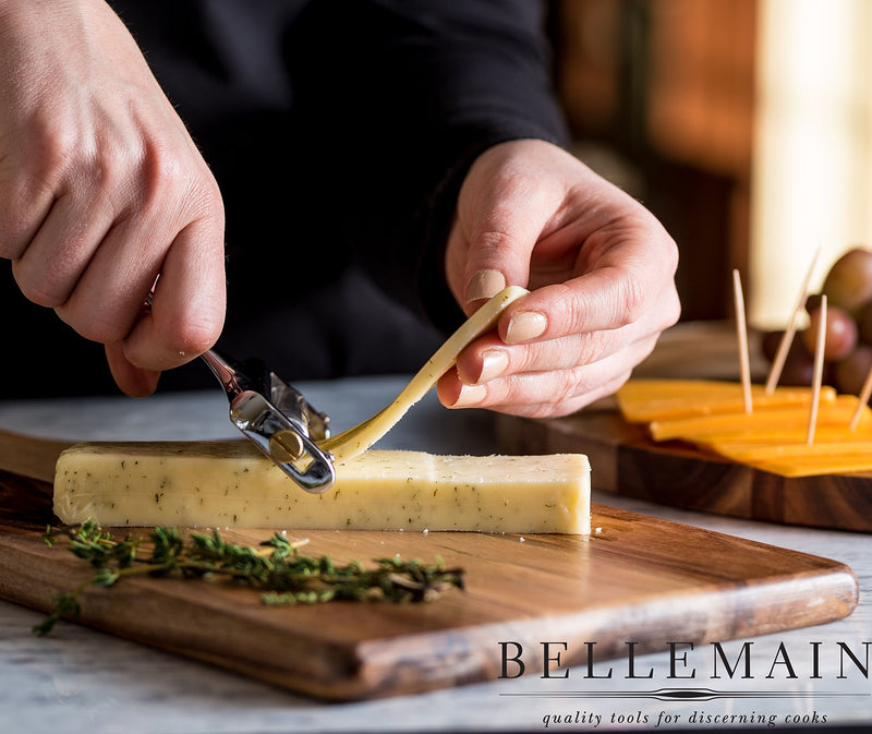 Bellemain Adjustable Thickness Cheese Slicer - Replacement Stainless Steel Cutting Wire Included - 1-year Warranty