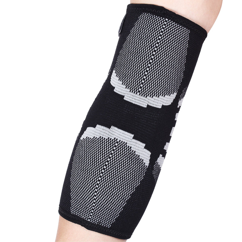 Elbow Compression Sleeves (1 Pair) - Support for Tendonitis Prevention & Recovery (Large) Large