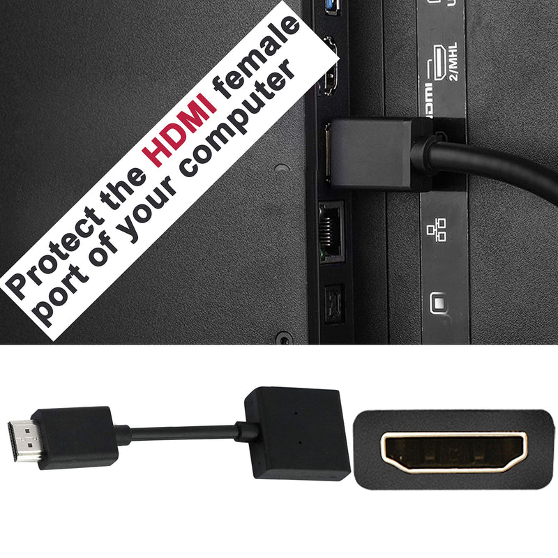 SaiTech IT 4 Pack HDMI Male to Female Swivel Adapter HDMI Extension Gold Plated Converter for Google Chrome Cast â€“ (10cm - 4 Inch) Black 4 Pack-10CM