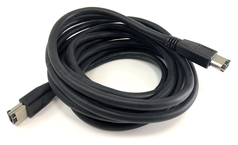 Micro Connectors, Inc. 10 feet Firewire IEEE 1394 6 Pin Male to 6 Pin Male Cable (E07-210) , Black 10 ft Firewire IEEE (6 Pin-M to 6 Pin-M)