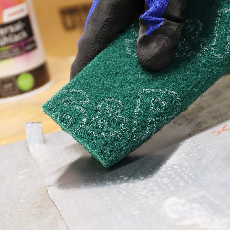 S&R abrasive fleece pads 150 x 230 mm, set of 12 abrasive fleece mats, set of 3 each P180, P320, P600, P800, abrasive fleece for grinding, polishing metal, wood, steel, stainless steel