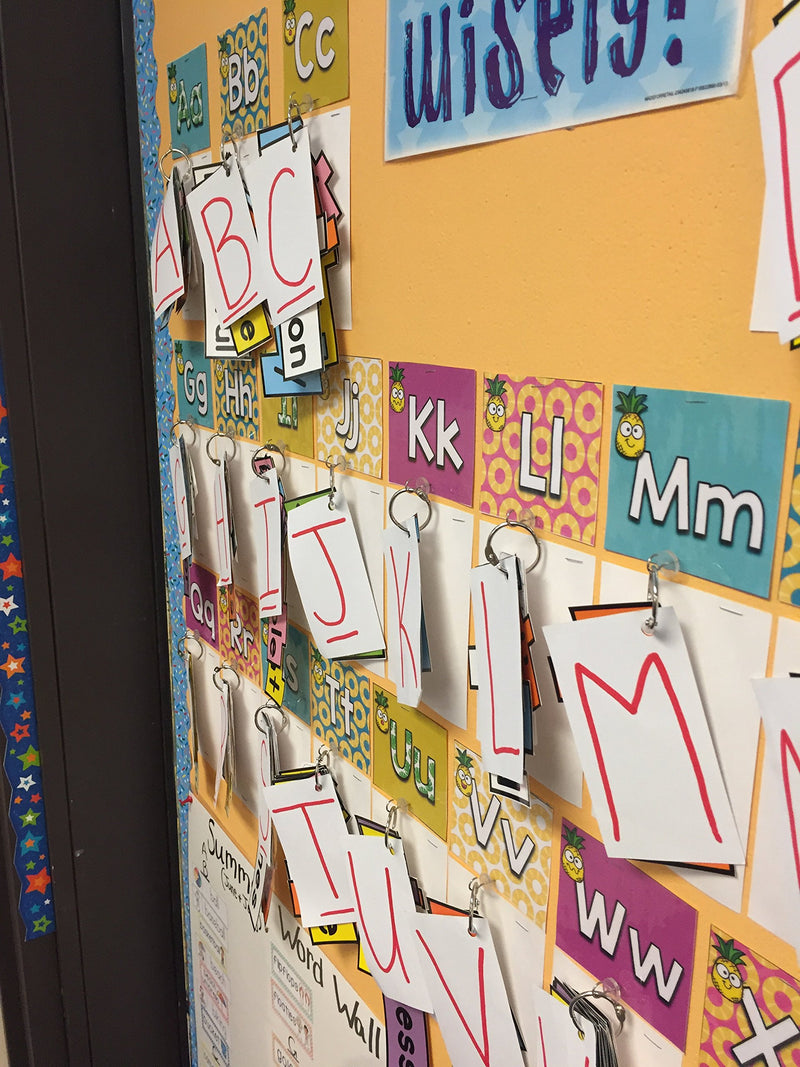 Teacher TACKz 66 Tacks - School Supplies for Teacher's Class Room - 2 in 1 Push pin Hook tack • Banners, Signs, Word Wall Name Letter Fact Family Flash Matching Number Pocket Spelling & Word Cards