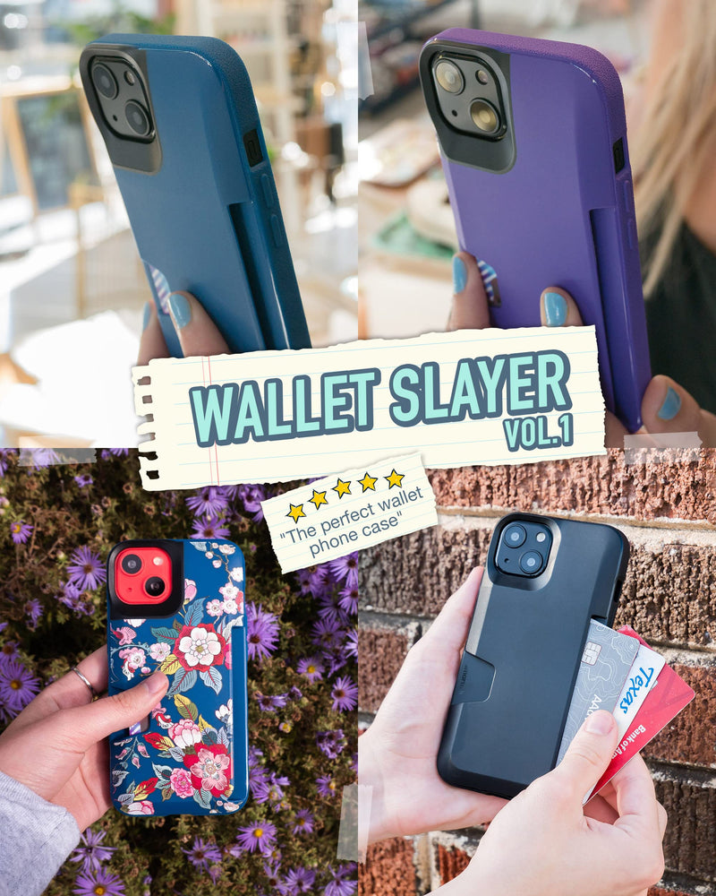 Smartish iPhone 13 Wallet Case - Wallet Slayer Vol. 1 [Slim + Protective] Credit Card Holder - Black Tie Affair