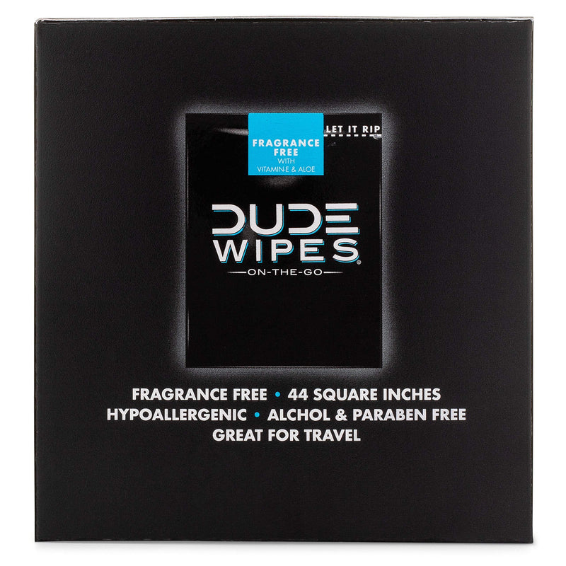 DUDE Wipes Flushable Wipes, Individually Wrapped for Travel, Unscented Wet Wipes with Vitamin-E & Aloe, Septic and Sewer Safe, 30 Count (Pack of 2)