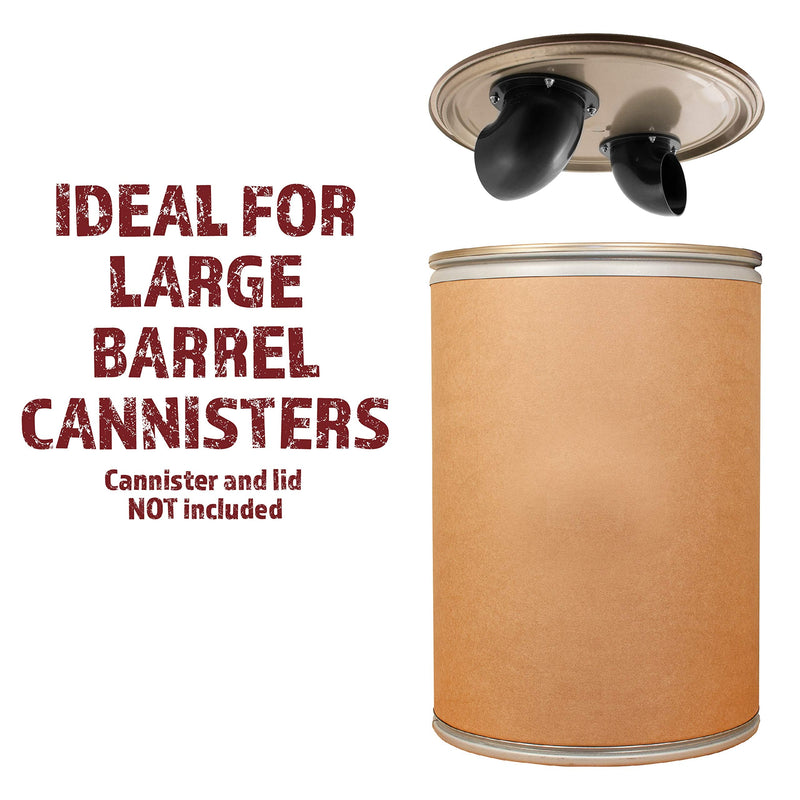 4 inch Dust Separator Cyclone Dust Collector Kit for Use with Barrels Trash Cans Buckets or Custom Built Containers