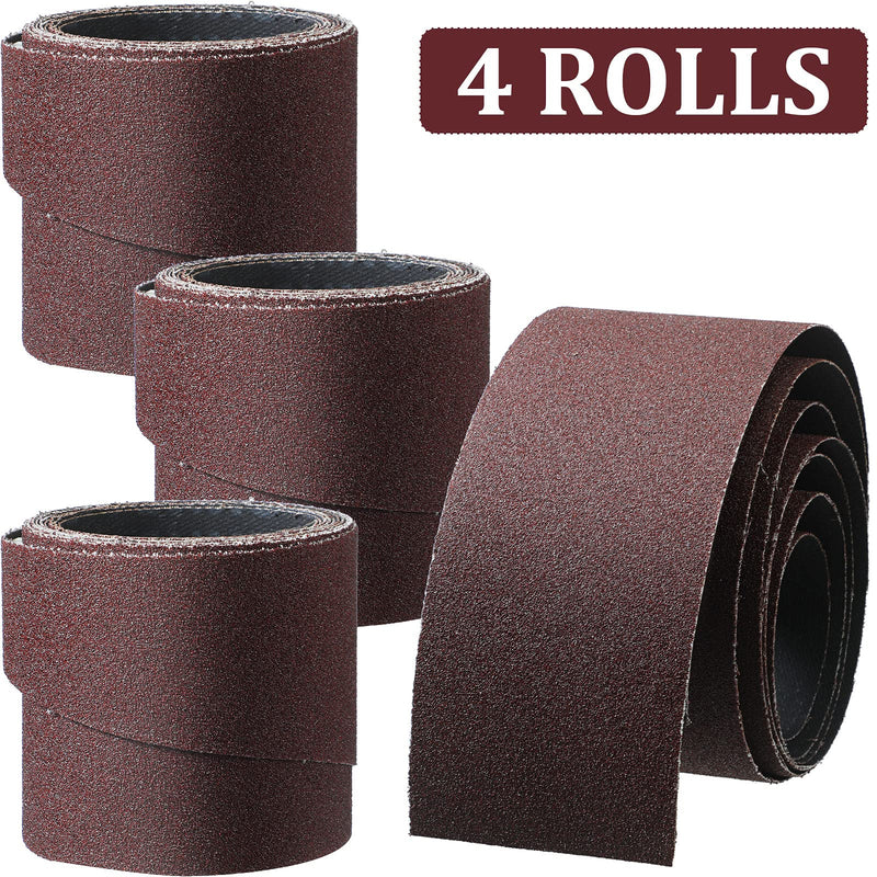 Maitys 4 Rolls 120 Grit Sandpaper Wraps 16 Inch Sandpaper Wrapping Papers Drum Sander Sandpaper for 16-32 Sanders