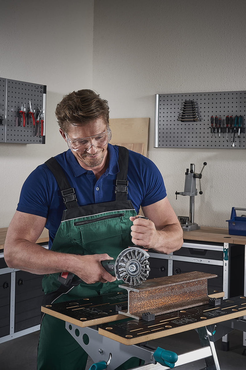 wolfcraft steel wire disc brush I 2148000 I for derusting and cleaning with the angle grinder