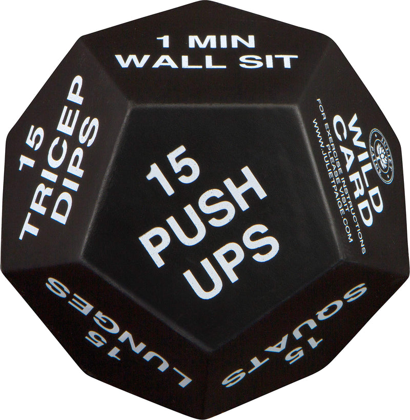 Juliet Paige Exercise Dice for Home Fitness, Workouts, WOD, Cardio, HIIT, and Sports Green, White, and Red