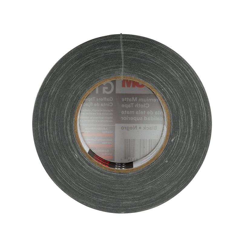 3M Premium Matte Cloth Gaffers Tape GT2, Black, 48 mm x 50 m, 11 mil