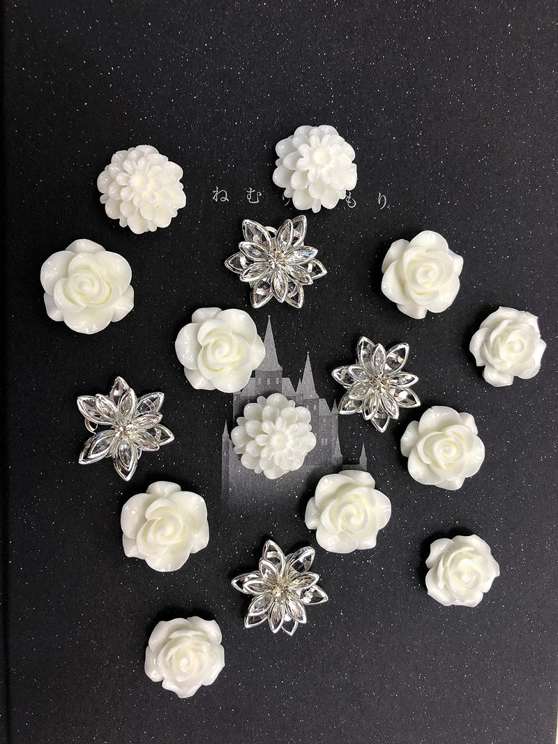 24Pcs Decorative Pushpins,Cork Board Tacks,Bulletin Board Tacks,Thumb Tack Decorative for CorkBoard, Office Organization or Home (White 2) White 2