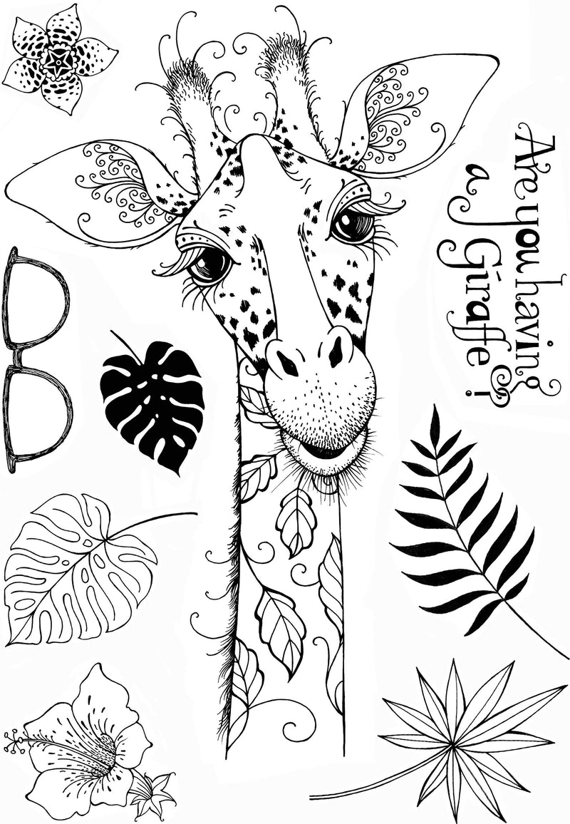 CREATIVE EXPRESSIONS 3PL CLEAR STAMP SET GIRAFFE