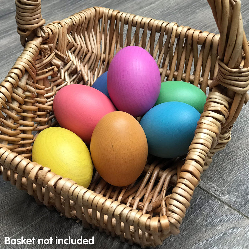 TickiT-74005 Rainbow Wooden Eggs - Set of 7 colors - Wooden Toys for Toddlers - For Ages 10m+ - Inspire Curiosity With Wooden Loose Parts Play