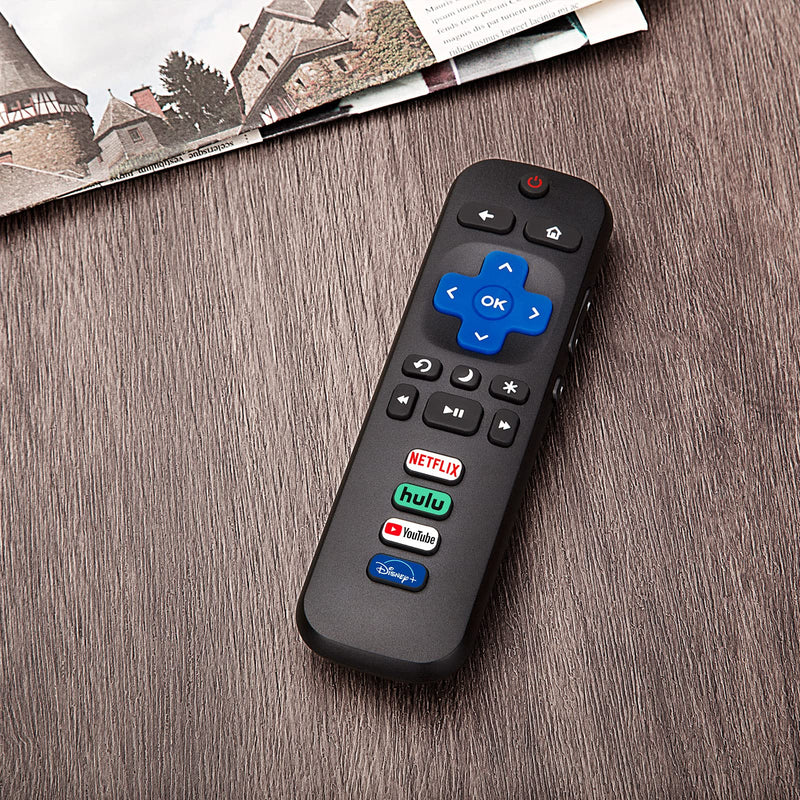 (Pack of 2) Replaced Remote Control Only for Roku TV, Compatible for TCL Roku/Hisense Roku/Onn Roku/Sharp Roku/Element Roku/Westinghouse Roku/Philips Roku Series Smart TVs (Not for Roku Stick and Box)
