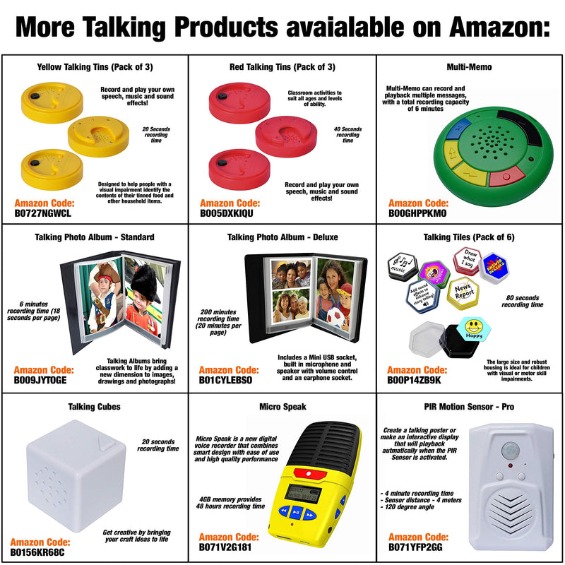 Talking Products, Voice Pad - Voice Recordable Magnetic Photo Frame, 40 Seconds Recording Time