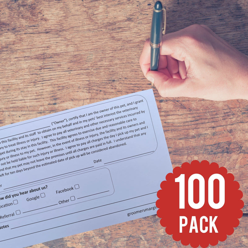 Kennel Cards (5X8 Inches, 100 Pack) for kennels, Shelters, Veterinarians, vets and Groomers