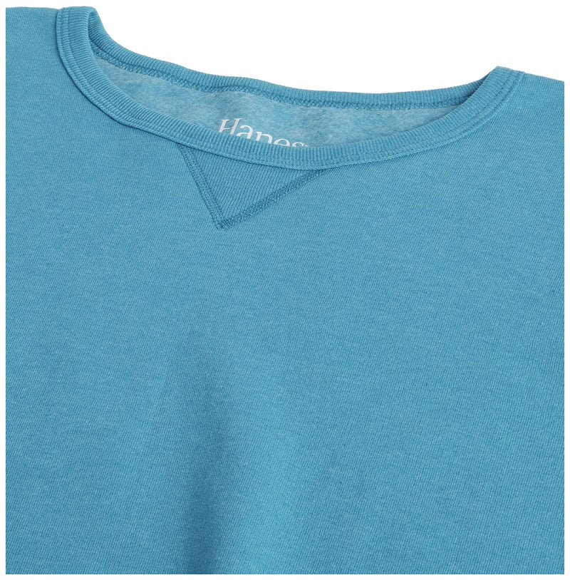 Hanes Women's EcoSmart Crewneck Sweatshirt Small Bold Blue Heather
